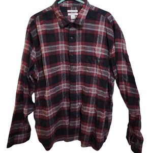Mens Button Down Plaid Shirt